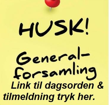 Indbydelse til årets ordinær generalforsamling kreds 44 Esbjerg. Sæt X i kalenderen den 02 - 02. 2026 kl 19.00 dagsorden og tilmeldning til på Caniva